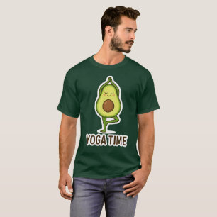 Cute Avocado Doing Yoga Sticker T-Shirt