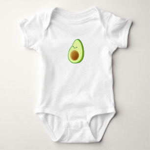 Cute Avocado Drawing Baby Bodysuit