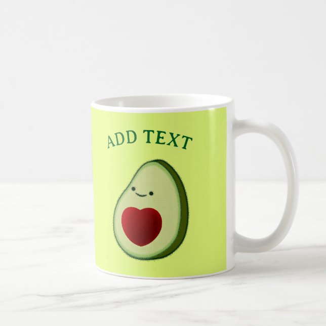 Cute Avocado Drawing Coffee Mug (Right)