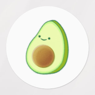 Cute Avocado Drawing Food