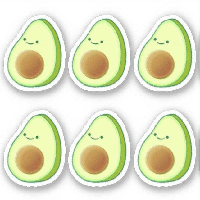 Cute Avocado Drawing Prints (Front)