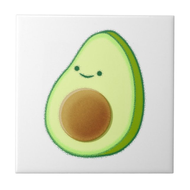 Cute Avocado Drawing Tile (Front)