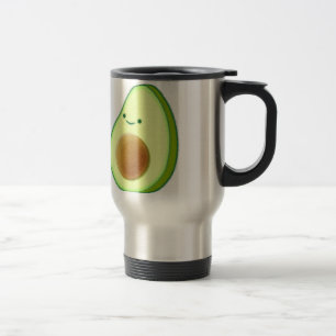Cute Avocado Drawing Travel Mug
