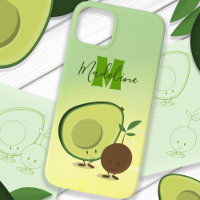 Cute Avocado Food Monogram