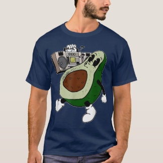 Cute Avocado Fruit Listening to Music Boom Bo for T-Shirt