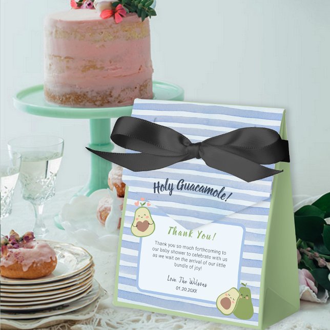 Cute Avocado Gender Neutral Twins Baby Shower Favor Box (Cute Avocado Gender Neutral Twins Baby Shower Favor Boxes)