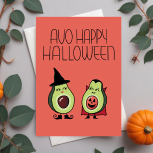 Cute Avocado Halloween Non-photo Holiday Card