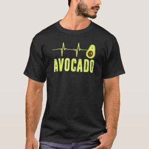 Cute Avocado Heartbeat Vegan For Men Women Guacamo T-Shirt