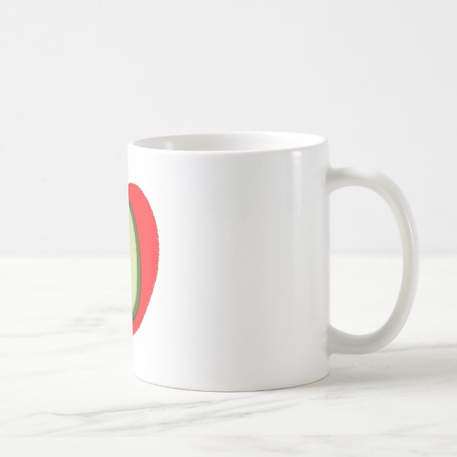 Cute Avocado In Red Heart Coffee Mug (Right)