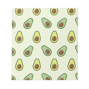 Cute Avocado Pattern Notepad
