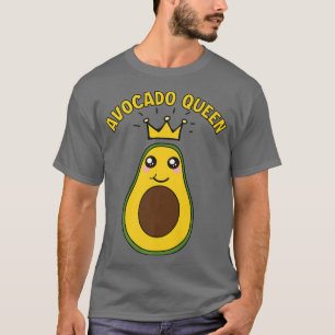 Cute Avocado Queen Funny Avocado Lover Girls Avoca T-Shirt
