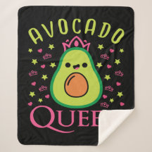 Cute Avocado Queen with Heart Keto Girl Cooking