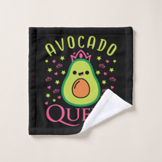 Cute Avocado Queen with Heart Keto Girl Cooking Wash Cloth