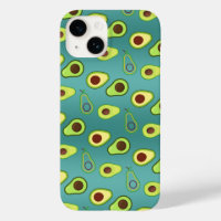 Cute Avocado slice summer Green gradient Pattern