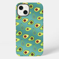 Cute Avocado slice summer Green gradient Pattern