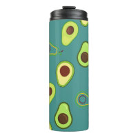 Cute Avocado slice summer Green gradient Pattern