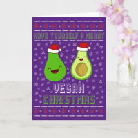 Cute Avocados Merry Vegan Christmas 
