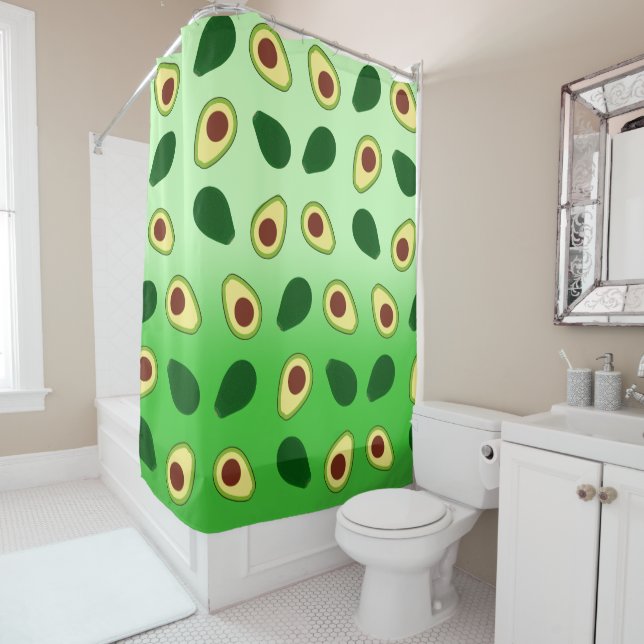 Cute Avocados slice summer green gradient Pattern (In Situ)