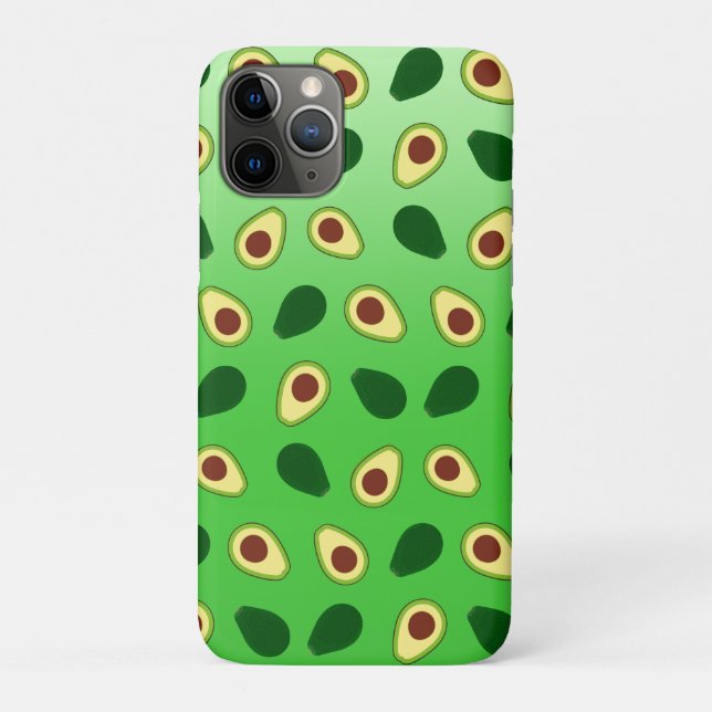 Cute Avocados slice summer green gradient Pattern Case-Mate iPhone Case (Back)