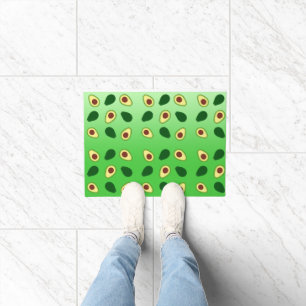Cute Avocados slice summer green gradient Pattern Doormat