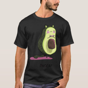 Cute Avocat Avocado Pink Cat Kitten Pun Healthy Ve T-Shirt
