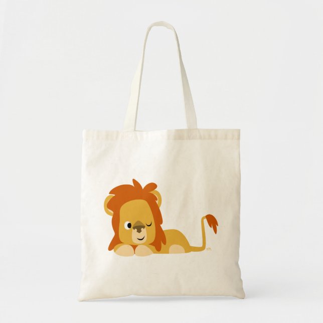 Cute Awake Cartoon Lion Bag (Front)
