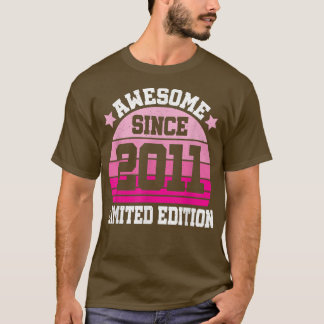 Cute Awesome Since 2011 11th Birthday 11 Years Old T-Shirt