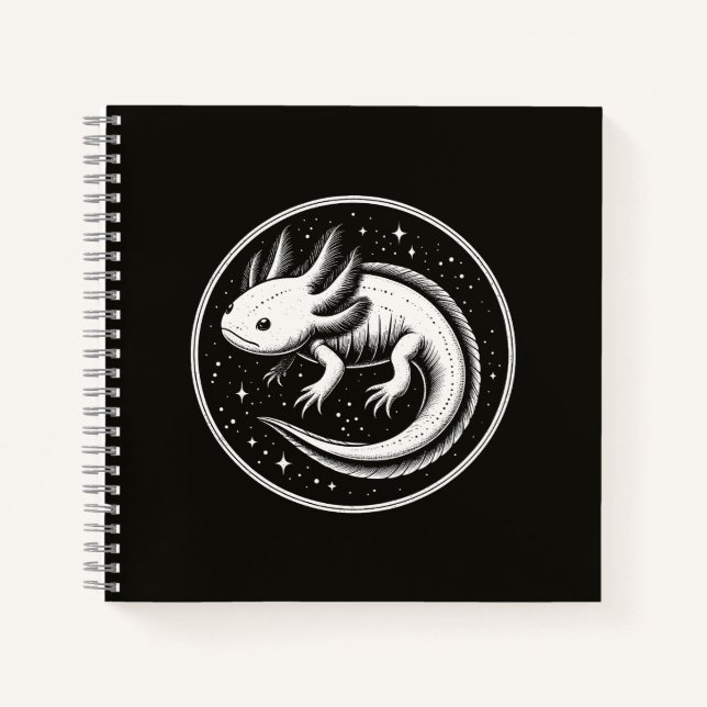 Cute Axolotl Amphibian Cosmic Notebook (Front)