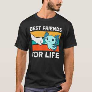 Cute Axolotl Best Friends For Life Kids Men Women  T-Shirt