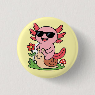 Cute Axolotl Button – Adorable Animal Design