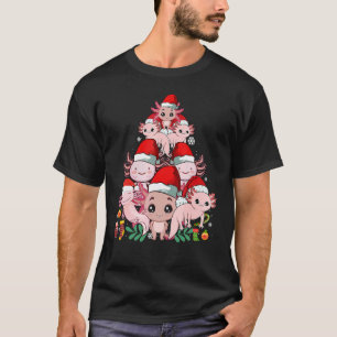 Cute Axolotl Christmas Tree For Axolotl  Xmas Pjs T-Shirt