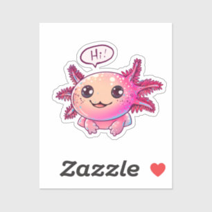 Cute Axolotl Comic in cartoon style