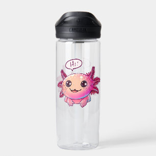 Cute Axolotl Comic in cartoon style Water Bottle