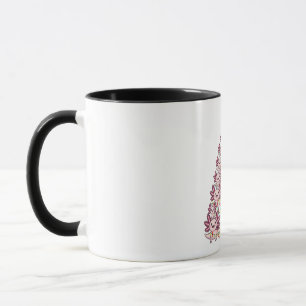 Cute Axolotl Creating a Christmas Tree Mug