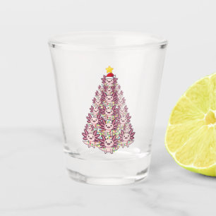 Cute Axolotl Creating a Christmas Tree Shot Glass