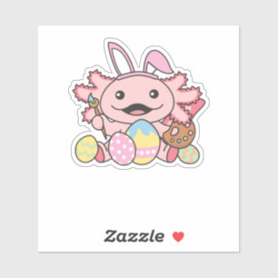 Cute Axolotl Easter With Easter Eggs As Easter