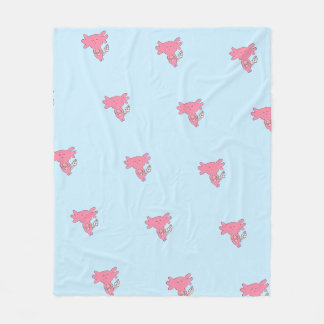 Cute Axolotl Fleece Blanket