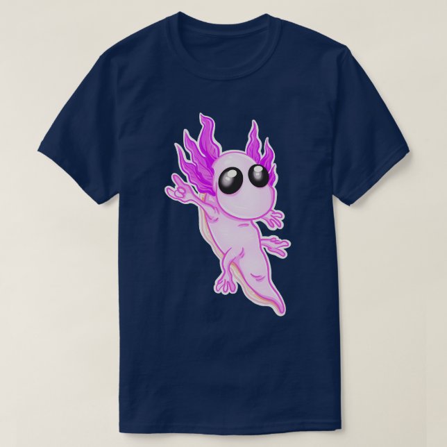 Cute Axolotl Funny Salamander Amphibians  T-Shirt (Design Front)