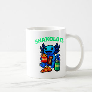 Cute Axolotl Funny Snaxolotl Snacks A Lot Axolotl Coffee Mug