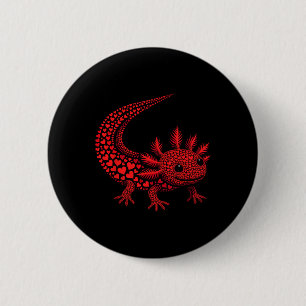 Cute Axolotl Heart Kids Mens Womens Valentine Axol 2 Inch Round Button