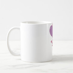 Cute Axolotl Holding Party Balloons Coffee Mug
