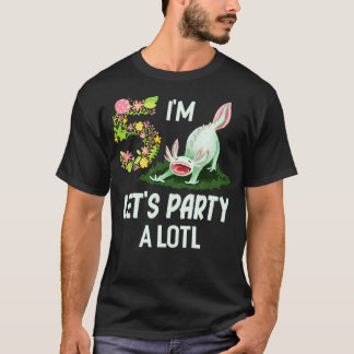Cute Axolotl Im 5th Lets Party A Axolotl 5th Birth T-Shirt