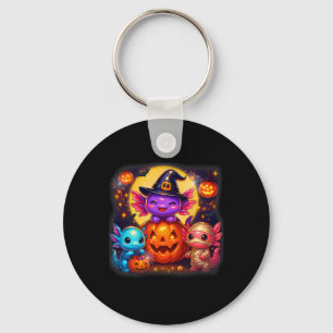 Cute Axolotl Jack O Lantern Halloween Costumes Boy Keychain
