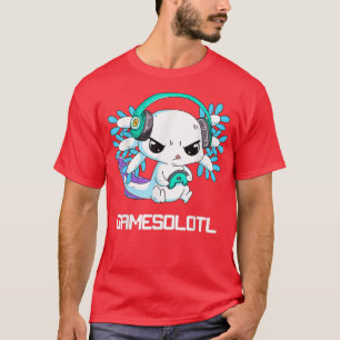 Cute Axolotl Lover Gamesalotl Gaming Axolotl Kids T-Shirt