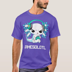 Cute Axolotl Lover Gamesalotl Gaming Axolotl Kids  T-Shirt