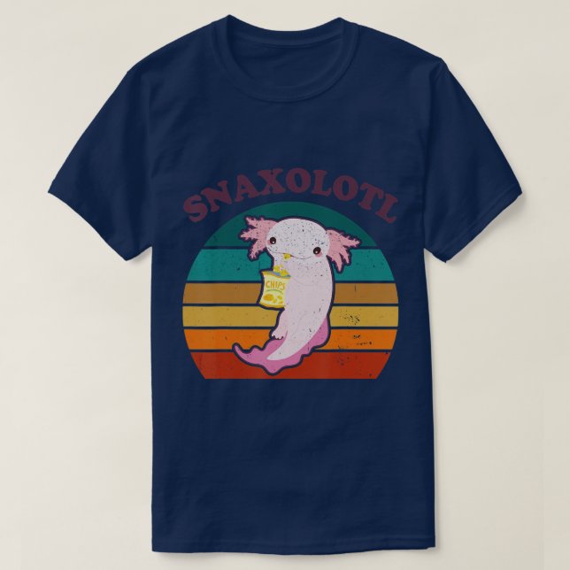 Cute Axolotl Lover Snaxolotl  (65)  T-Shirt (Design Front)
