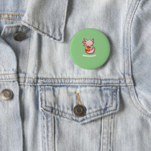 Cute Axolotl Lover Snaxolotl Kawaii Axolotl Food 2 Inch Round Button