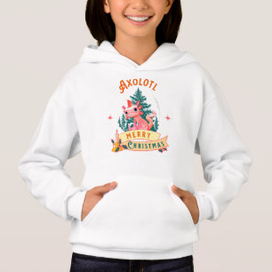 Cute Axolotl Merry Christmas Holiday Art
