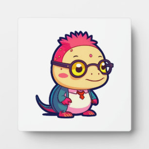 cute axolotl philosopher plaque