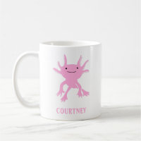 Cute Axolotl Pink Salamander Personalized